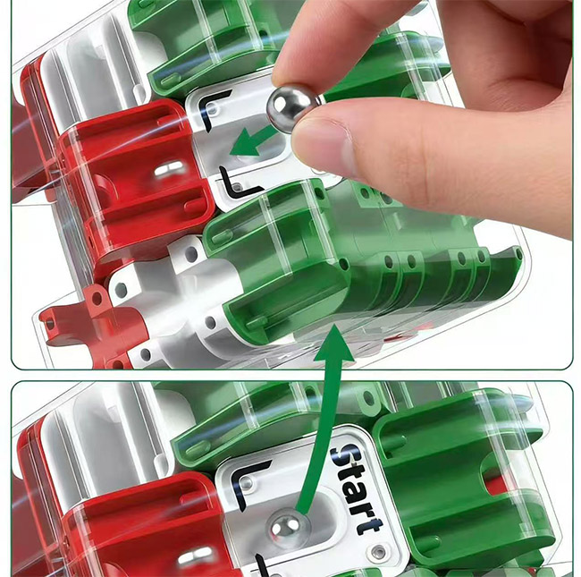 3D Ball Rolling Maze Labyrinth Magic Cube Green-Red